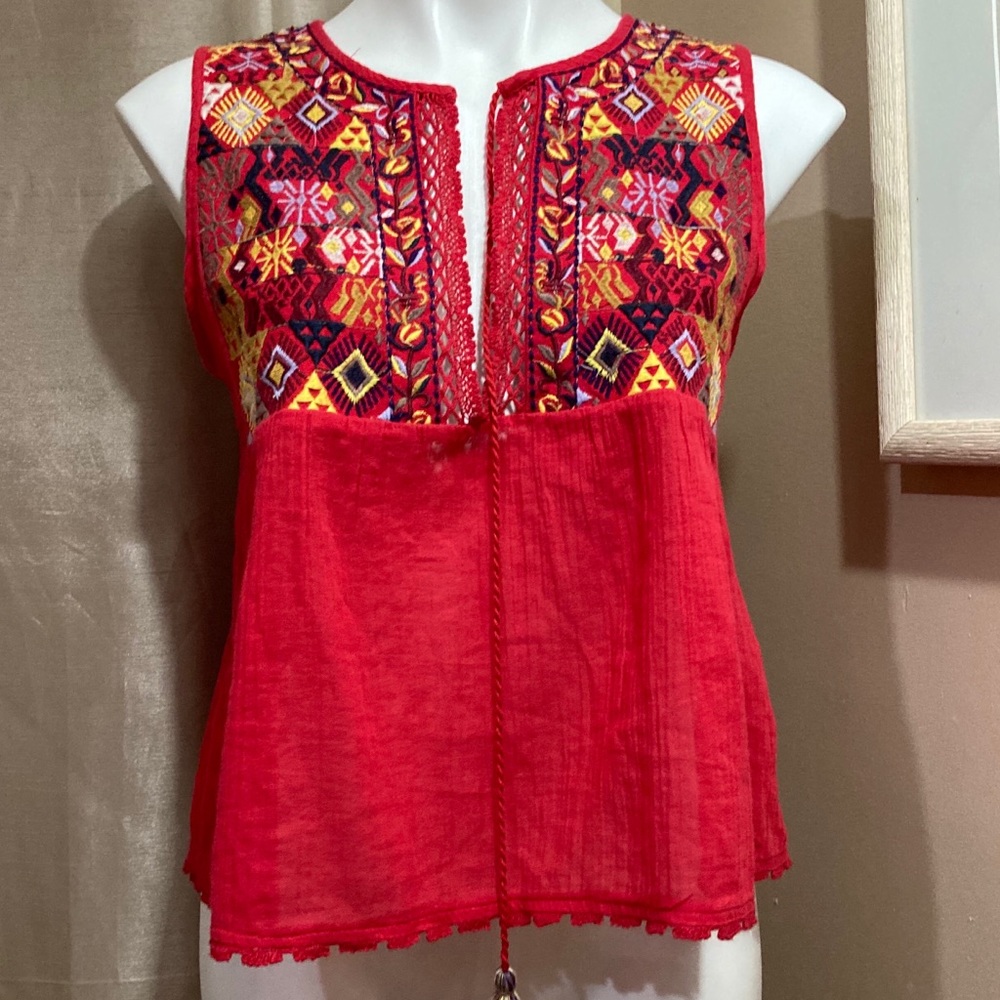 Free People Lohri Emroidered Top